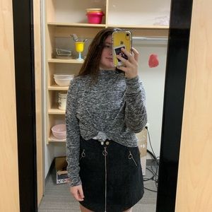 Grey turtle neck sweater